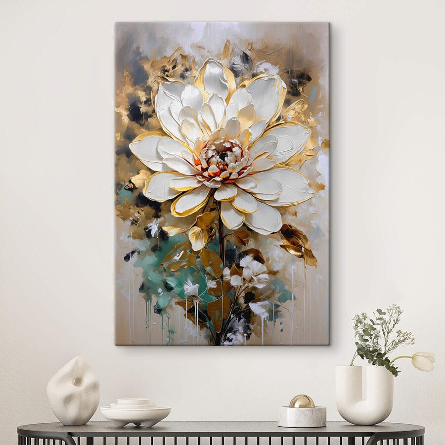 Painting of a white flower Painting of a white flower