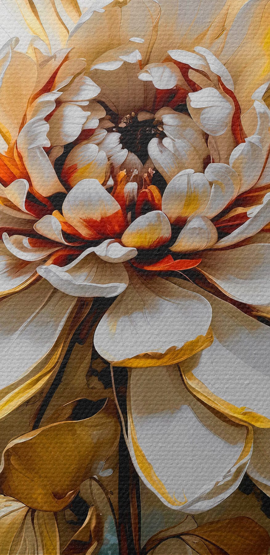 Painting of a white flower Painting of a white flower