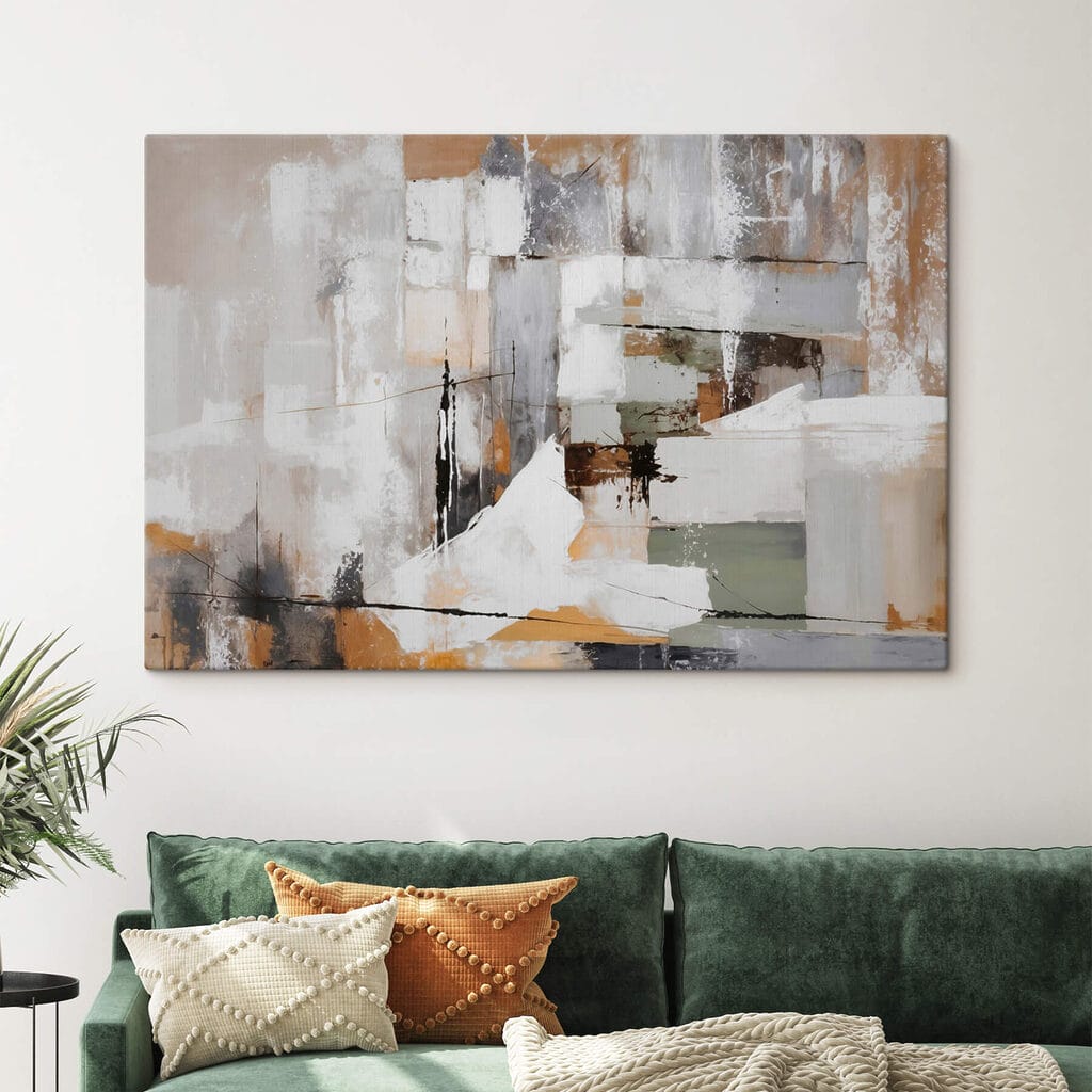 Painting of a white and brown wall Painting of a white and brown wall