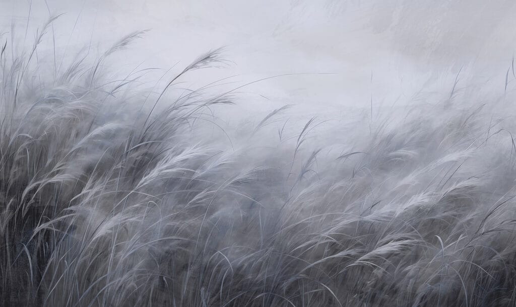 Soft whispers of blue-gray grass Soft whispers of blue-gray grass