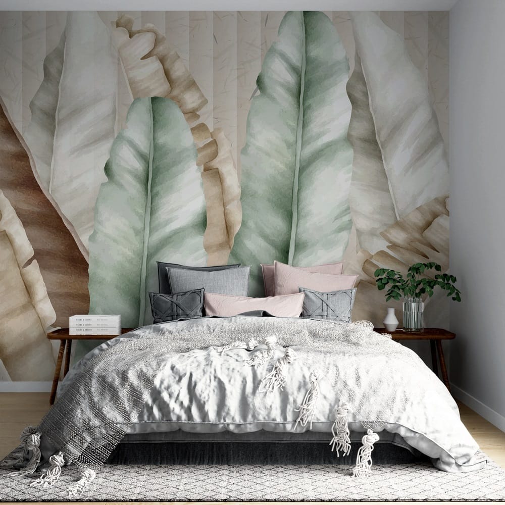 Textured leaves in soft pastel tones Textured leaves in soft pastel tones