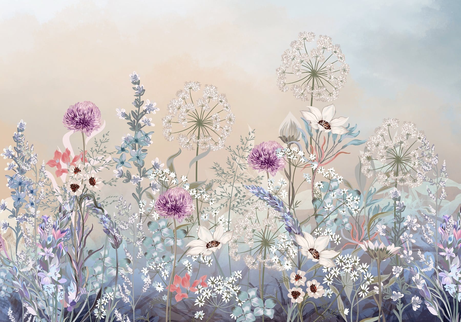 Painting of flowers and plants