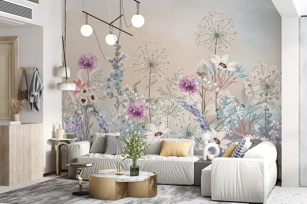 Painting of flowers and plants