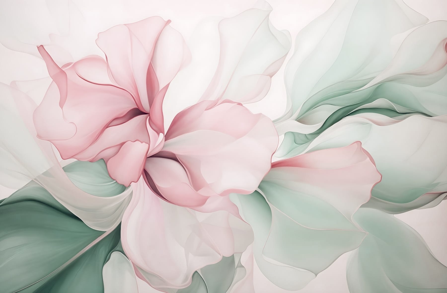 Delicate pastel floral abstraction