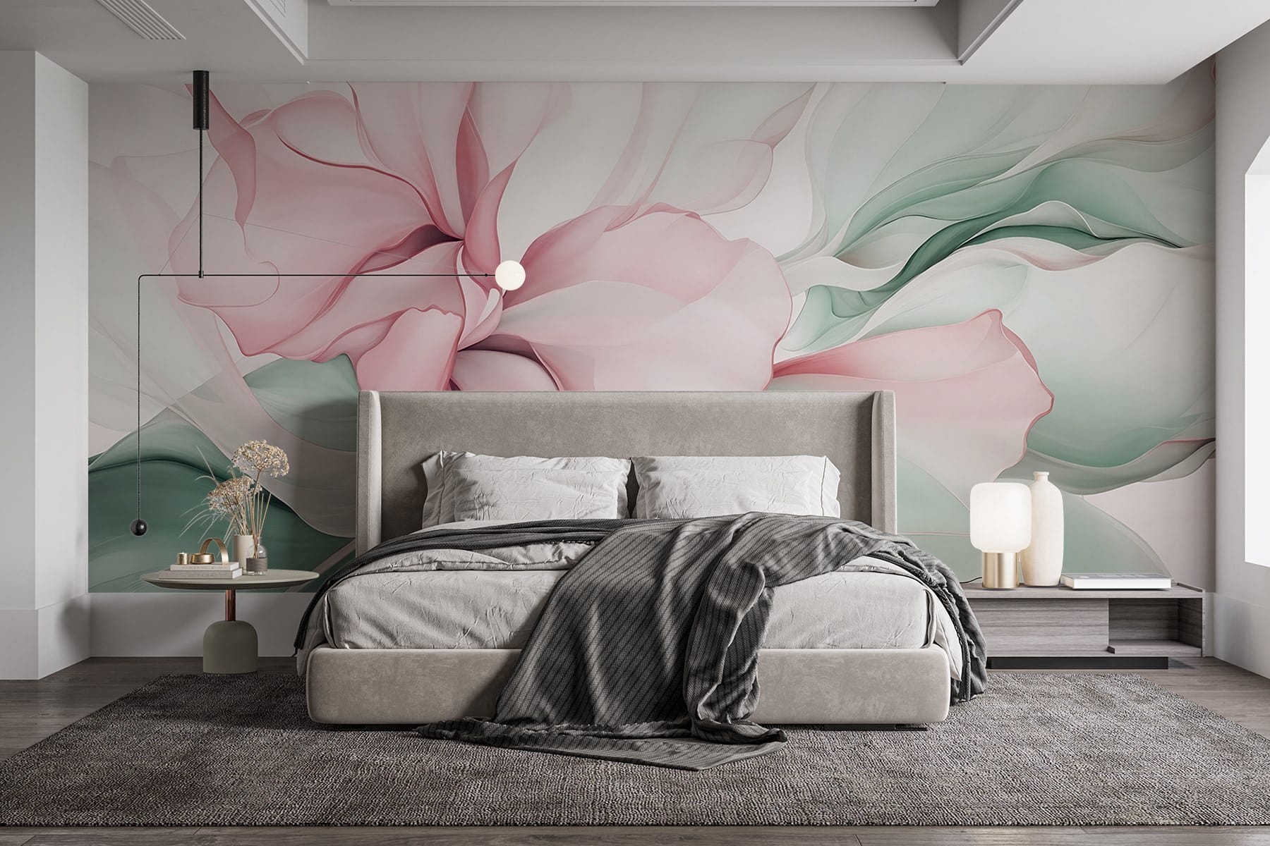 Delicate pastel floral abstraction