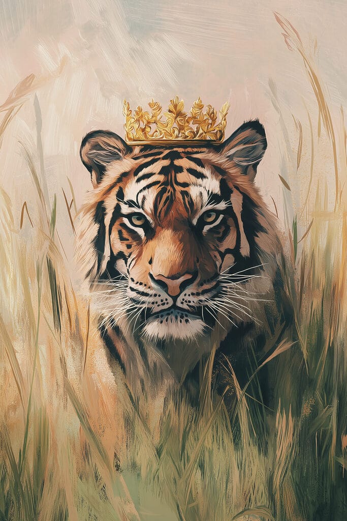 Tiger with a crown Tiger with a crown