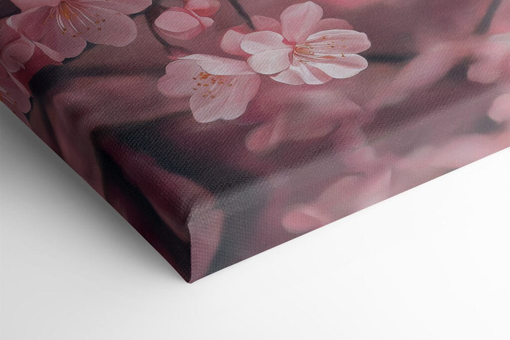 Owl sitting on a branch with pink flowers Owl sitting on a branch with pink flowers