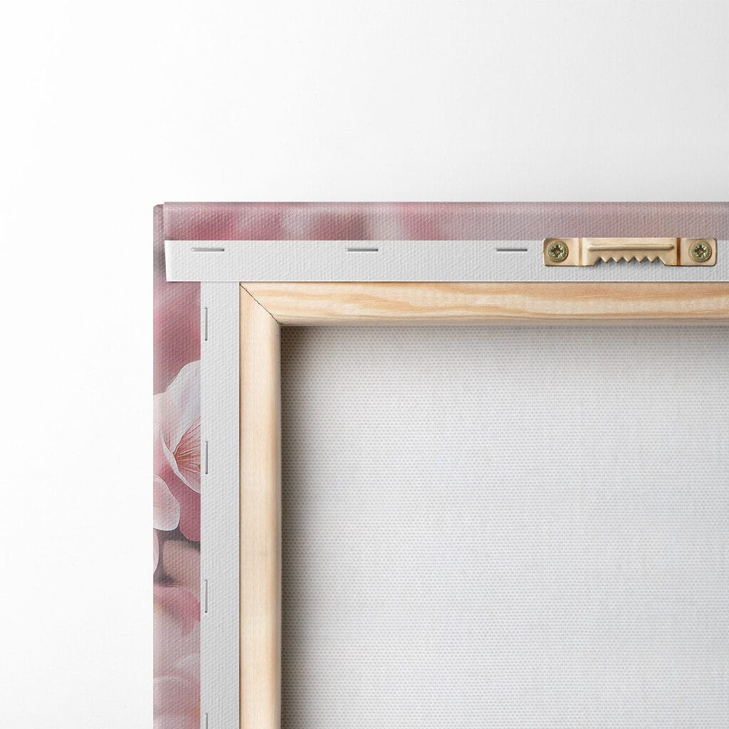 Owl sitting on a branch with pink flowers Owl sitting on a branch with pink flowers