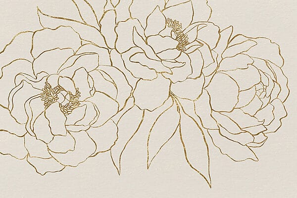 Drawing of flowers on a white surface