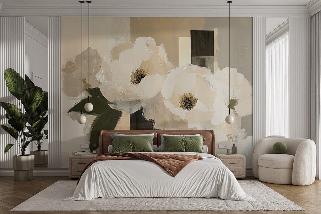 Painting of white flowers