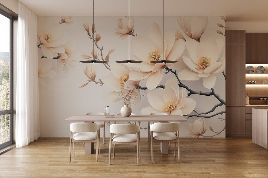 Delicate blooms in soft white hues Delicate blooms in soft white hues