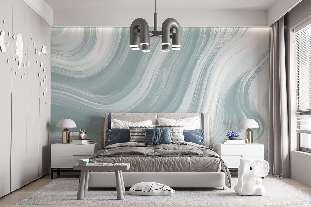 White and grey wavy lines White and grey wavy lines
