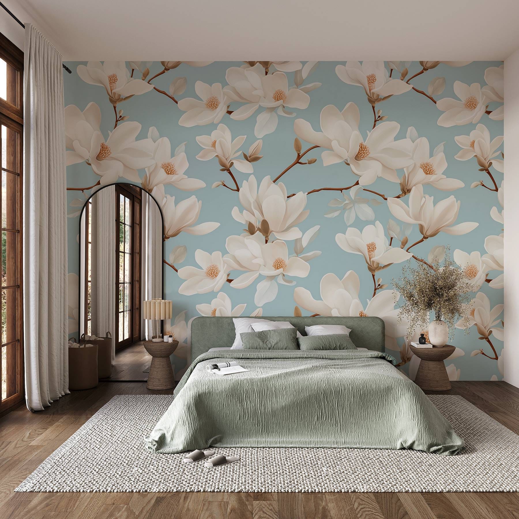 Pattern of white flowers