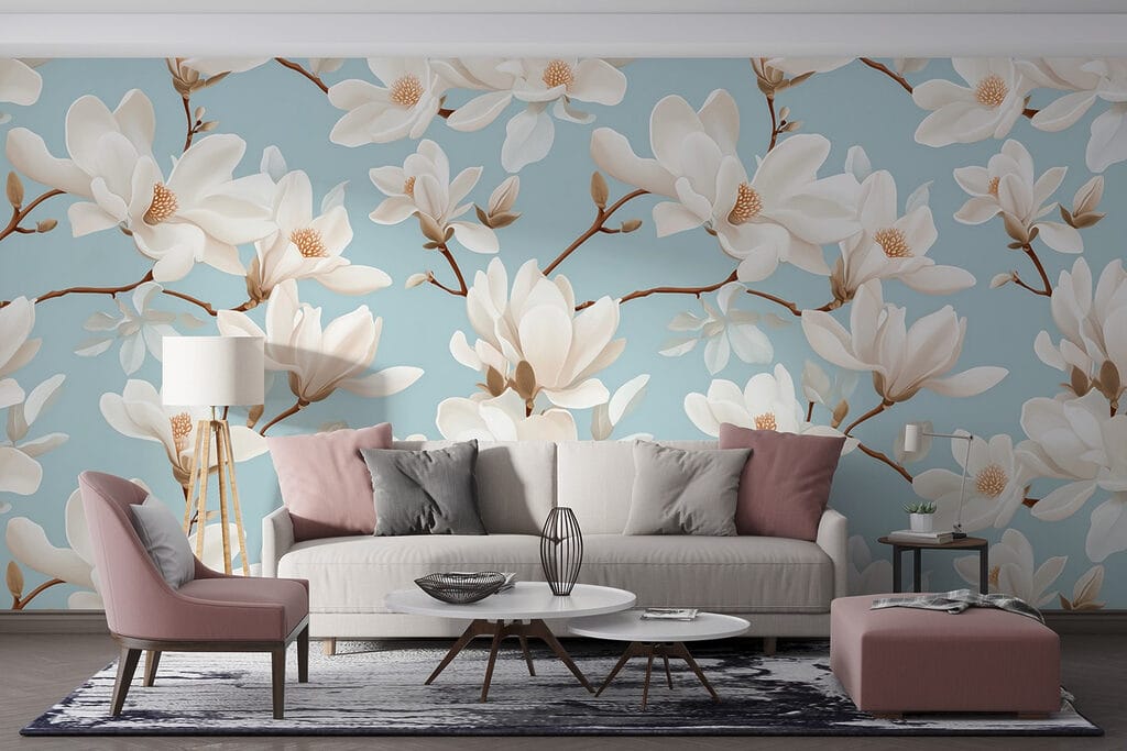 Pattern of white flowers