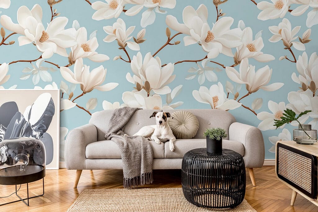 Pattern of white flowers