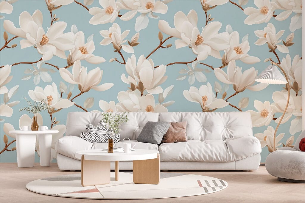 Pattern of white flowers