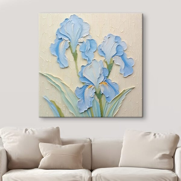 Painting of flowers on a wall Painting of flowers on a wall