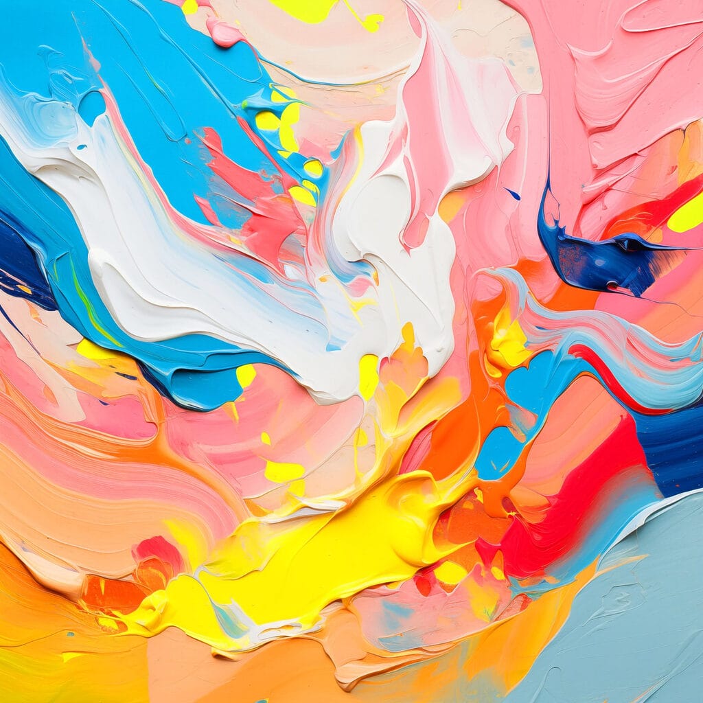 Dynamic swirls of vibrant colors