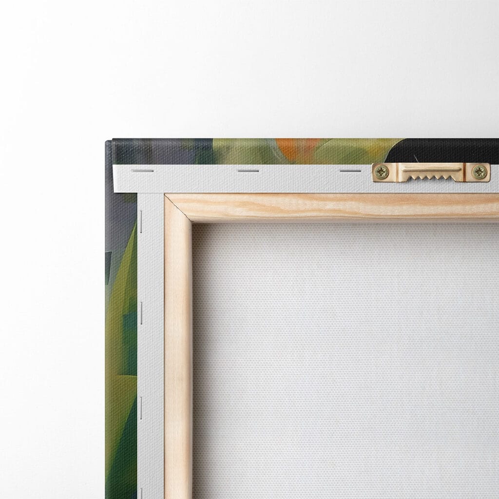 Painting of a woman holding flowers