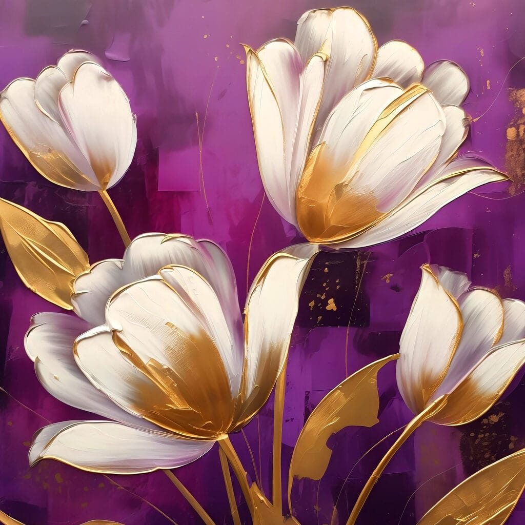 Elegant blooms on vibrant backdrop Elegant blooms on vibrant backdrop