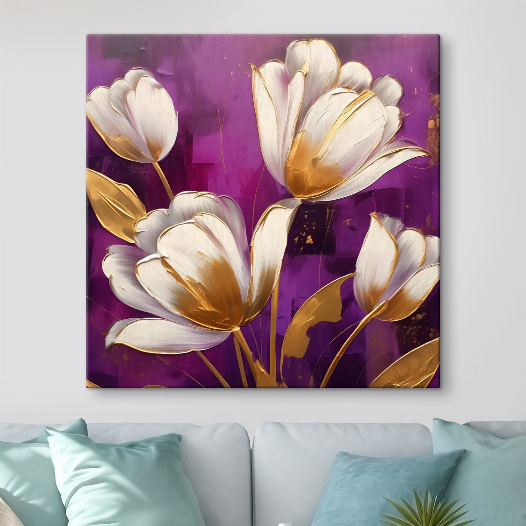Elegant blooms on vibrant backdrop