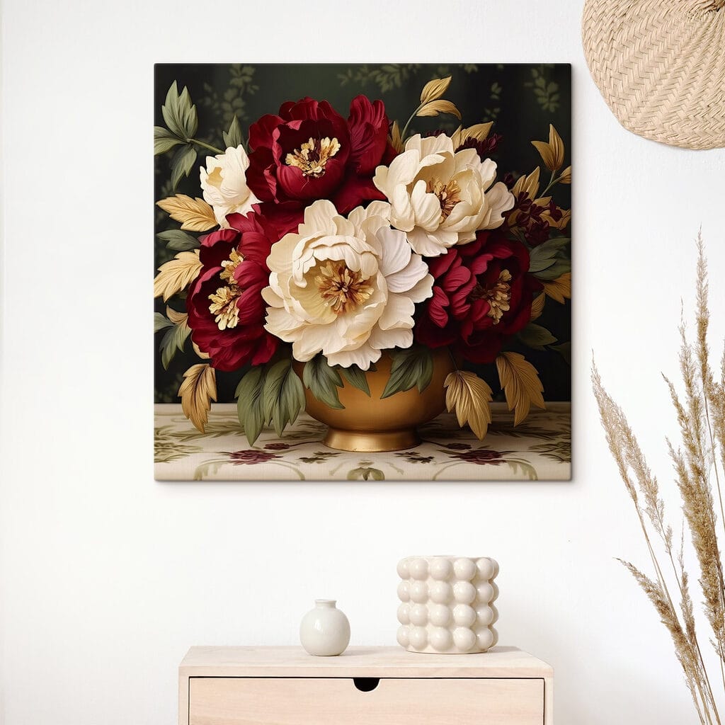 Vase of flowers on a table