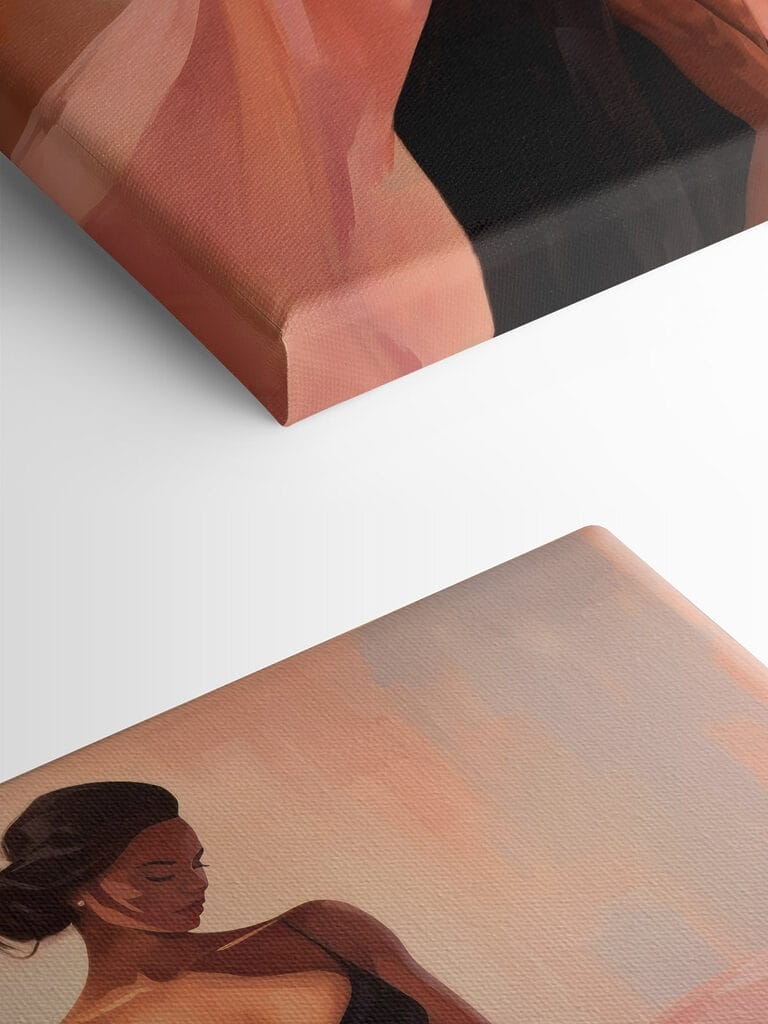 Woman in a black dress