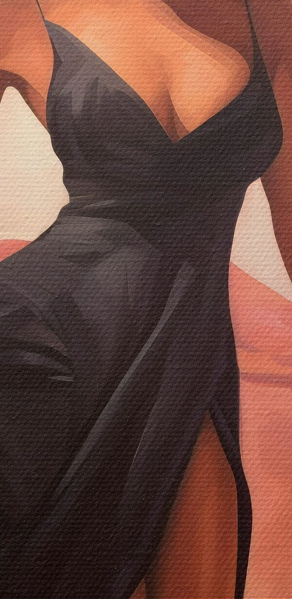 Woman in a black dress