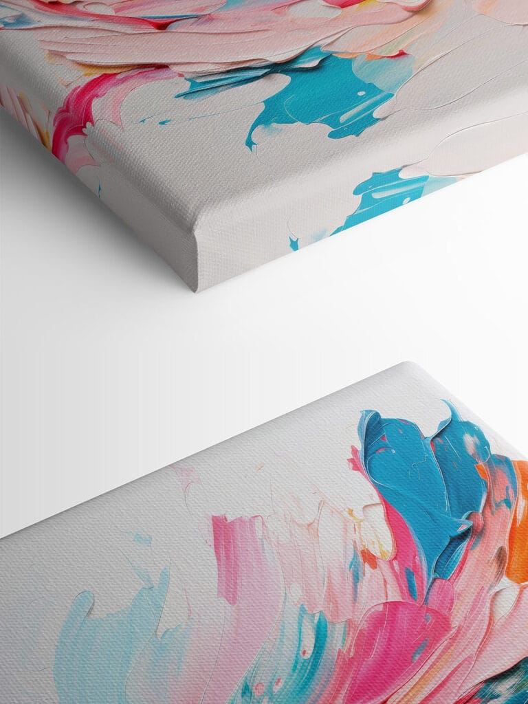 Colorful paint swirls on a white surface Colorful paint swirls on a white surface