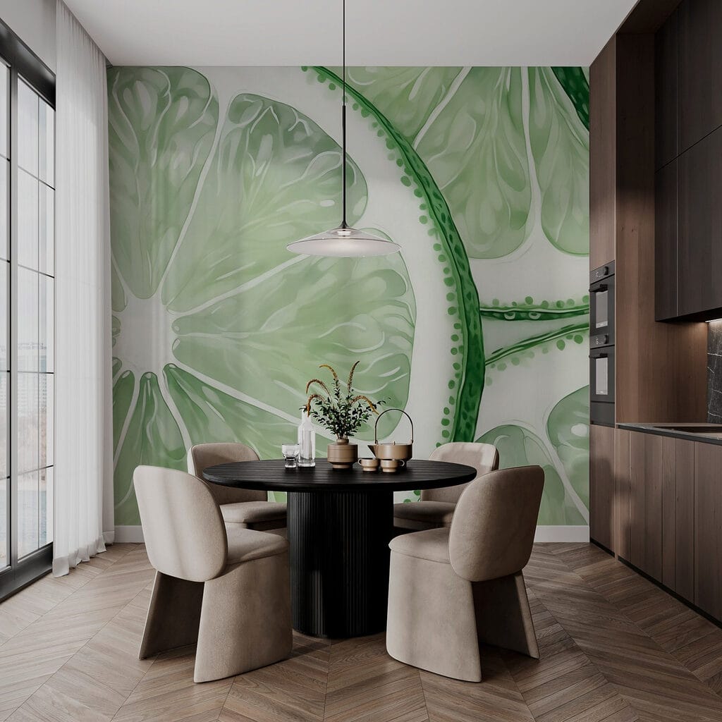 Fresh lime slices arranged beautifully Fresh lime slices arranged beautifully