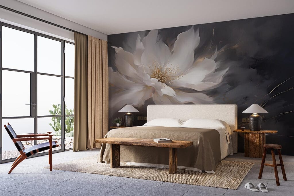 Delicate flower against a dark background Delicate flower against a dark background