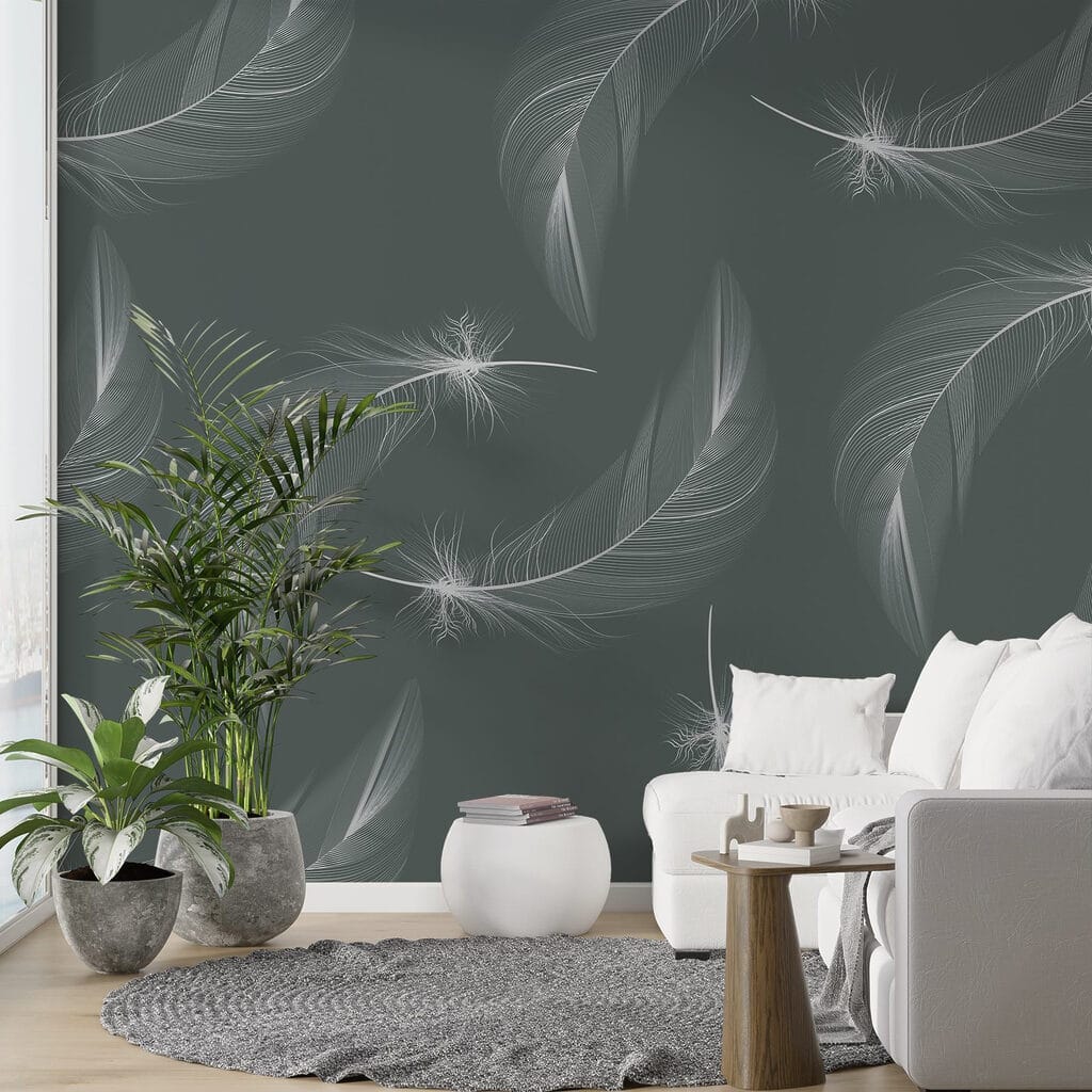 Pattern of white feathers