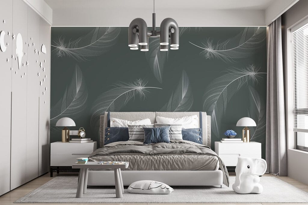 Pattern of white feathers