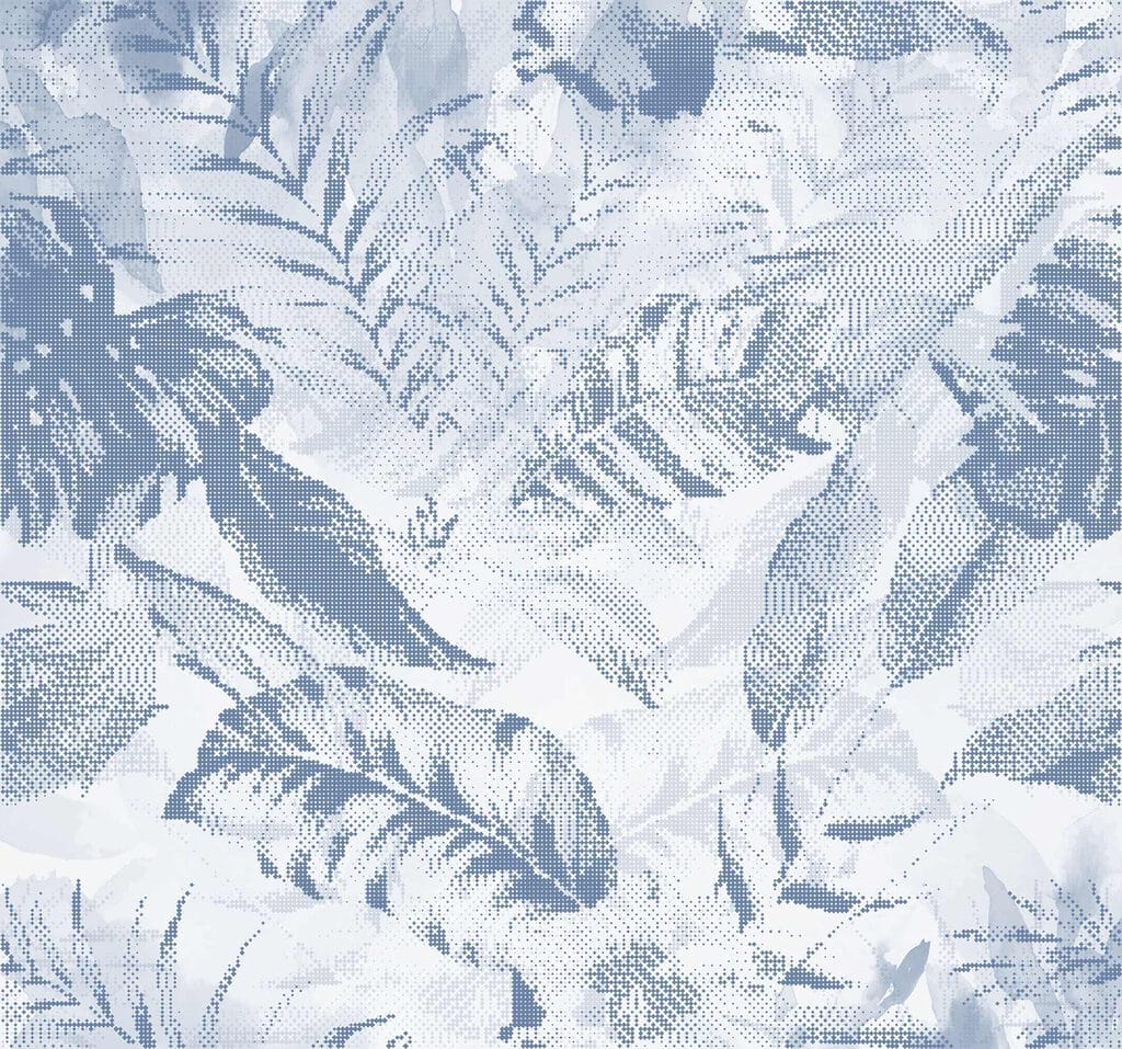 Soft hues in leafy patterns