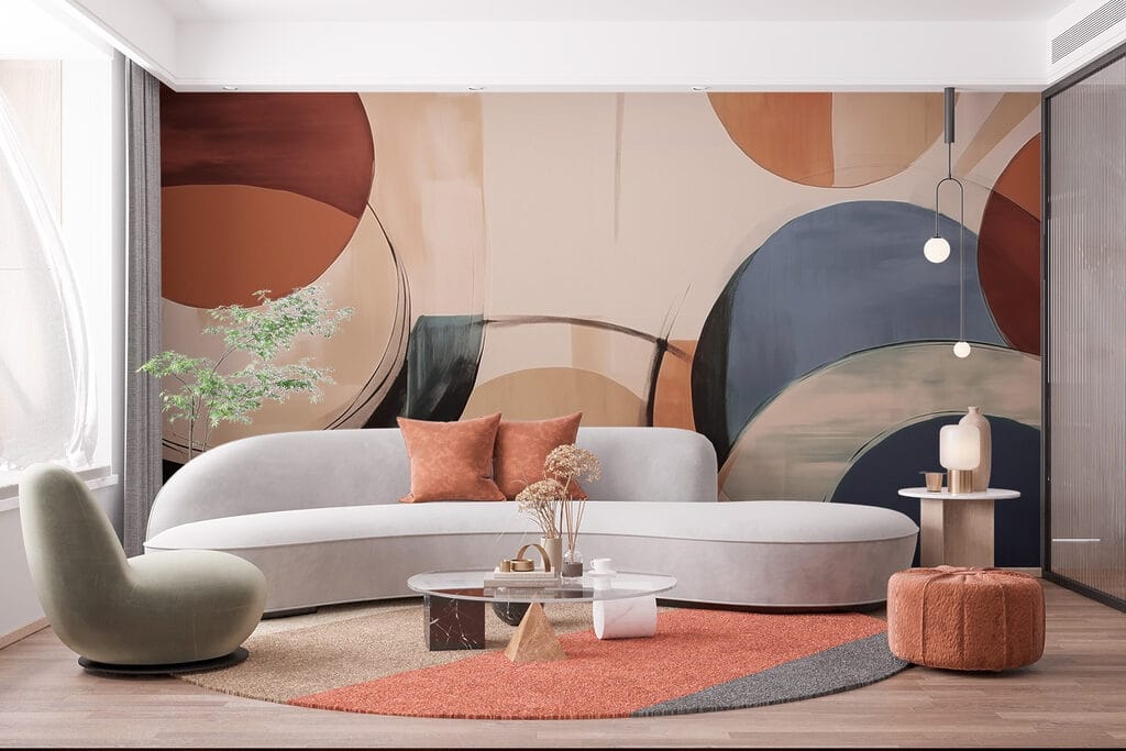 Painting of circles and lines