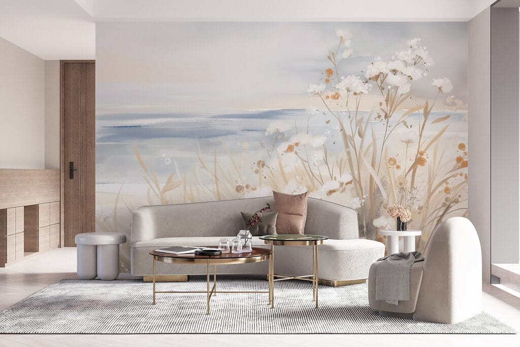 Painting of flowers and grass Painting of flowers and grass