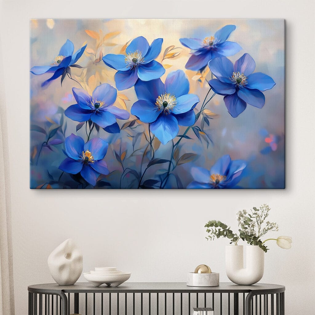 Group of blue flowers