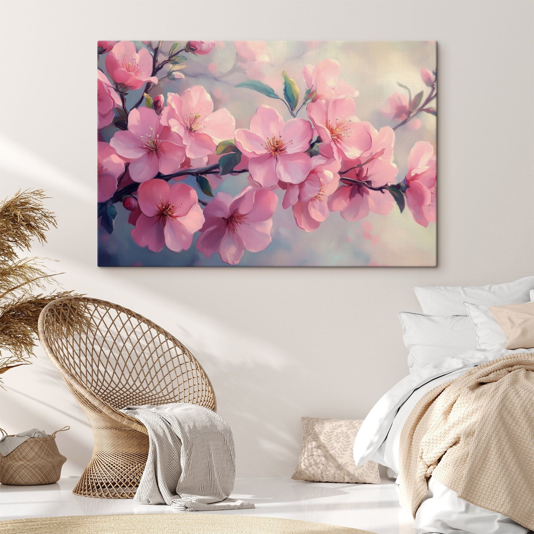 Delicate blossoms in soft pastel tones