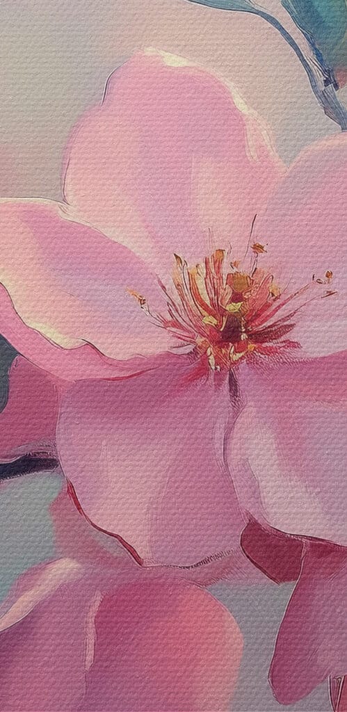 Delicate blossoms in soft pastel tones