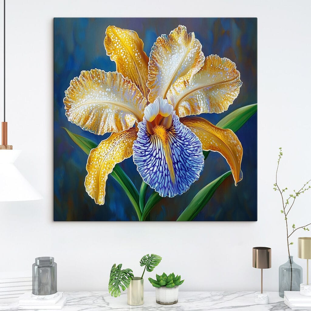 Yellow and blue flower