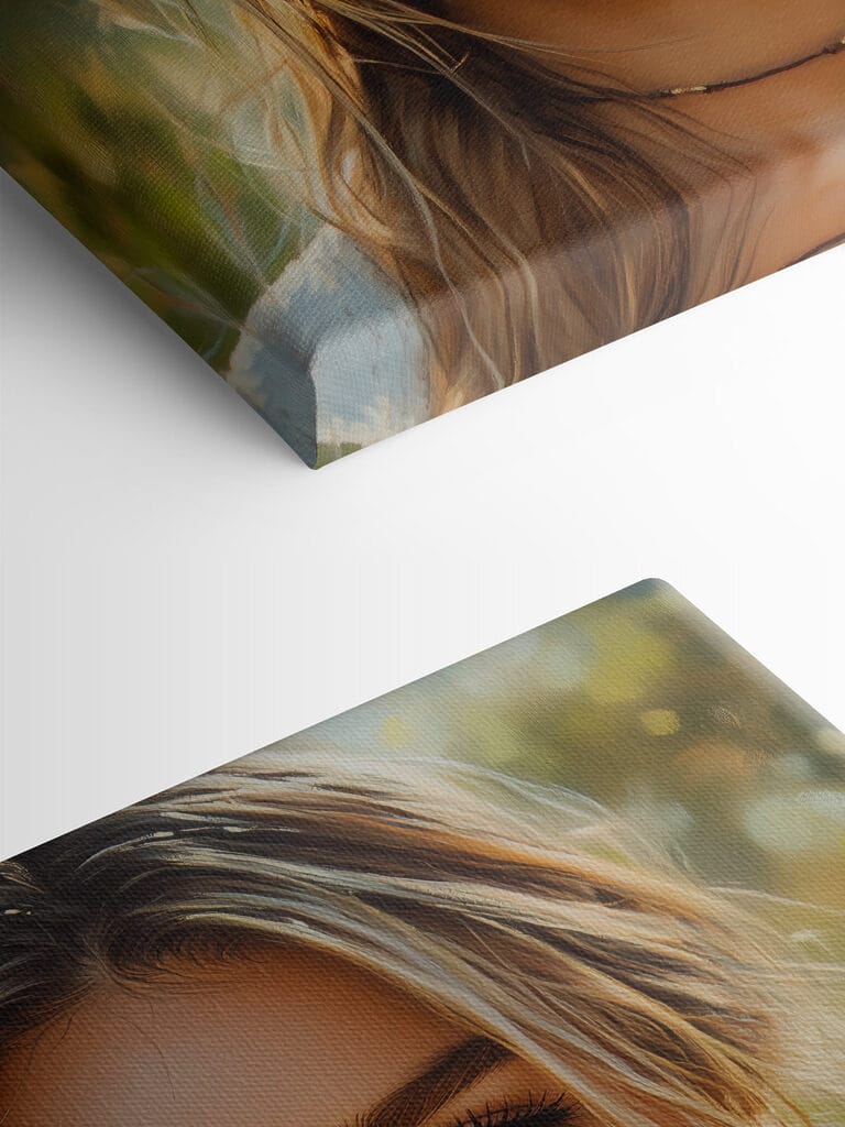 Woman with green eyes and freckles