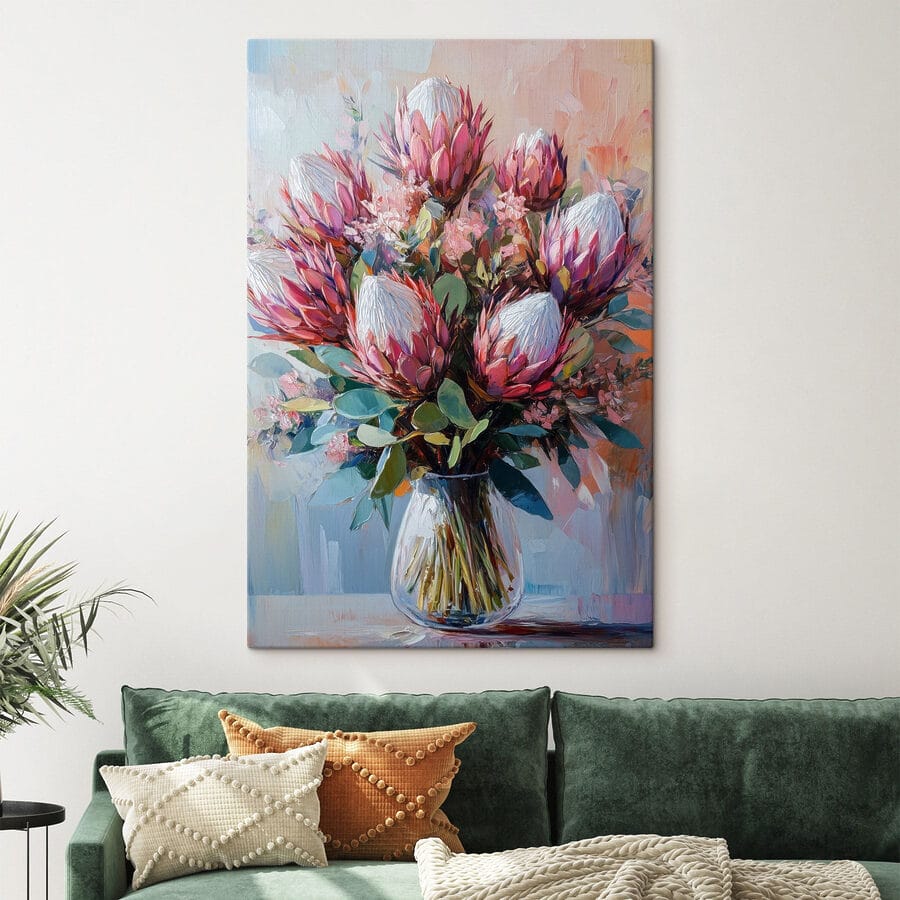 Painting of a bouquet of flowers Painting of a bouquet of flowers
