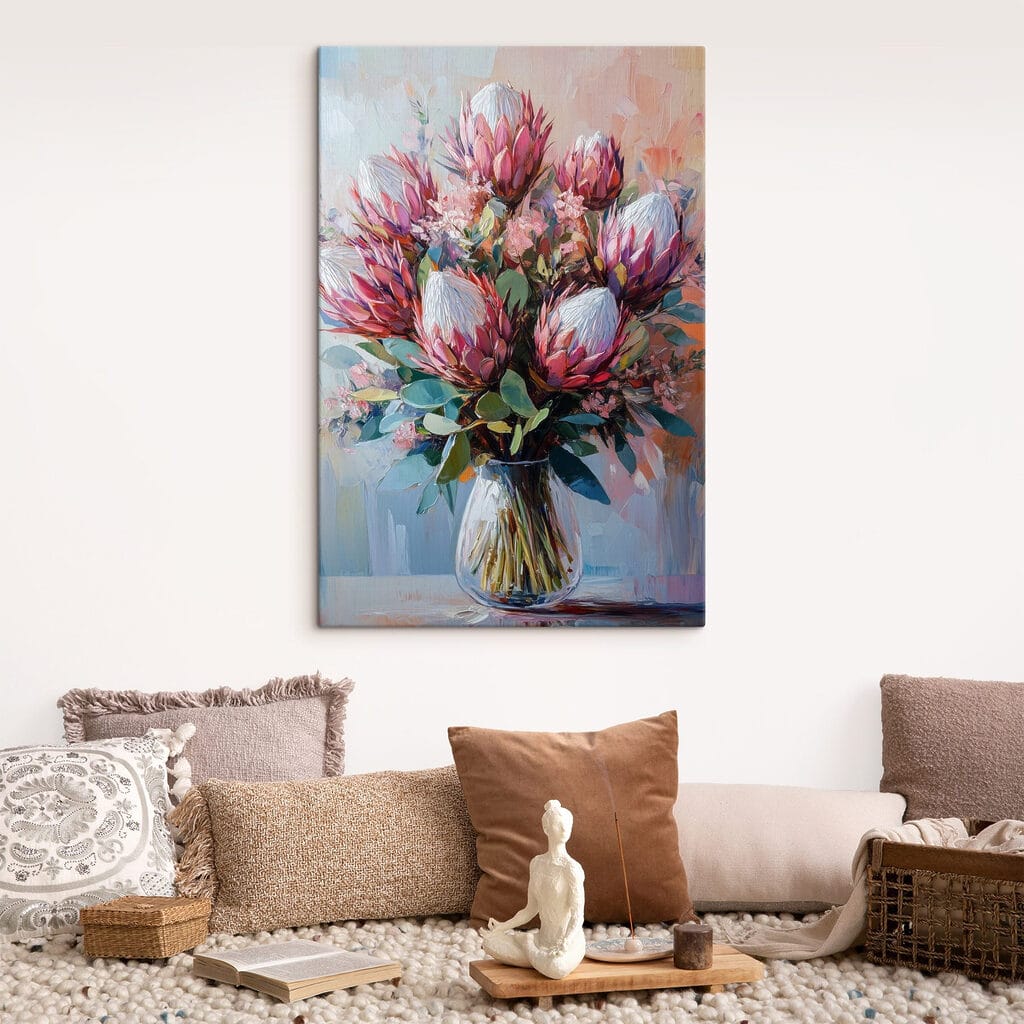 Painting of a bouquet of flowers Painting of a bouquet of flowers