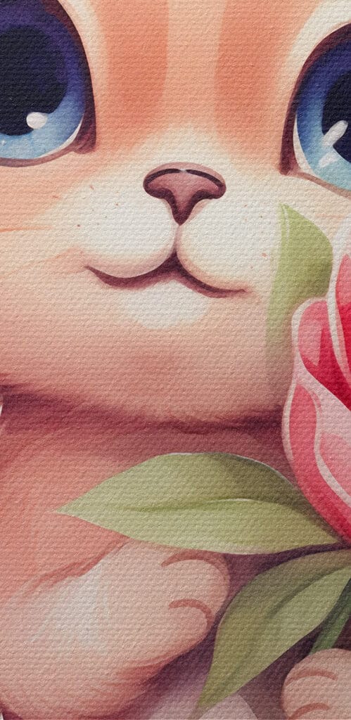 Cat holding a flower Cat holding a flower