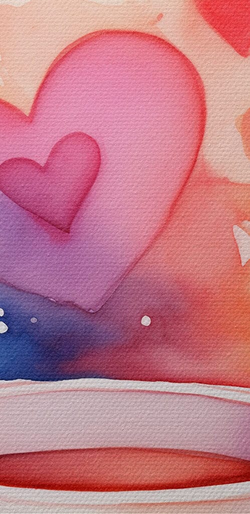 Cup of tea with hearts Cup of tea with hearts