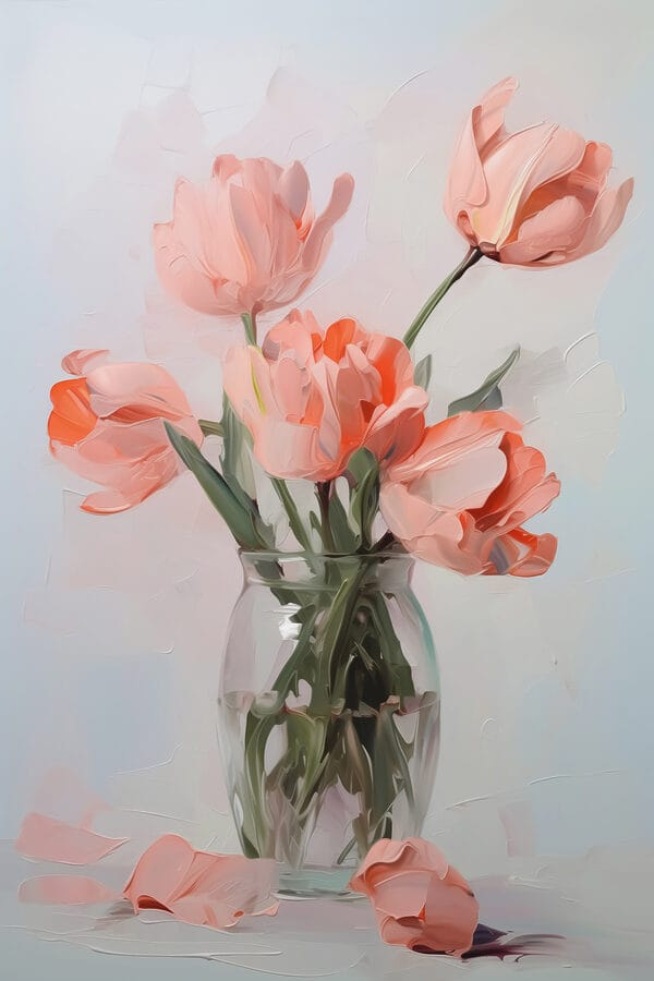 Vase of pink flowers Vase of pink flowers