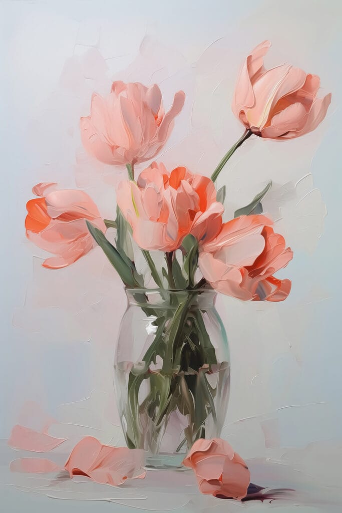 Vase of pink flowers Vase of pink flowers