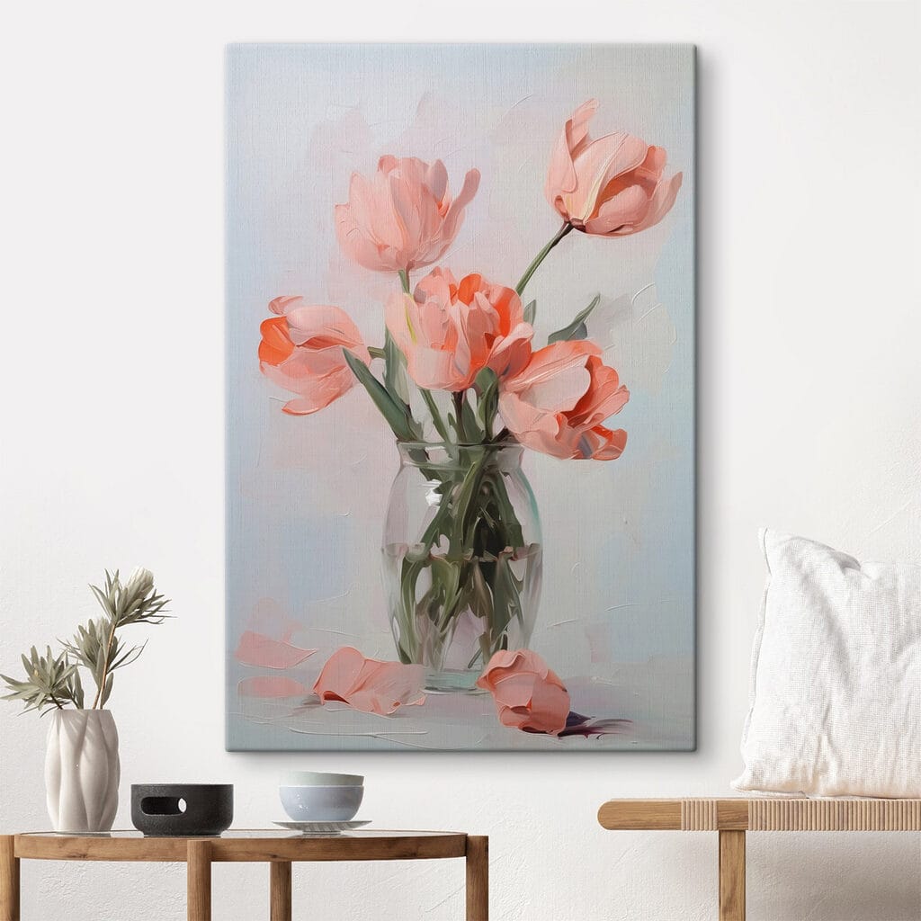 Vase of pink flowers Vase of pink flowers