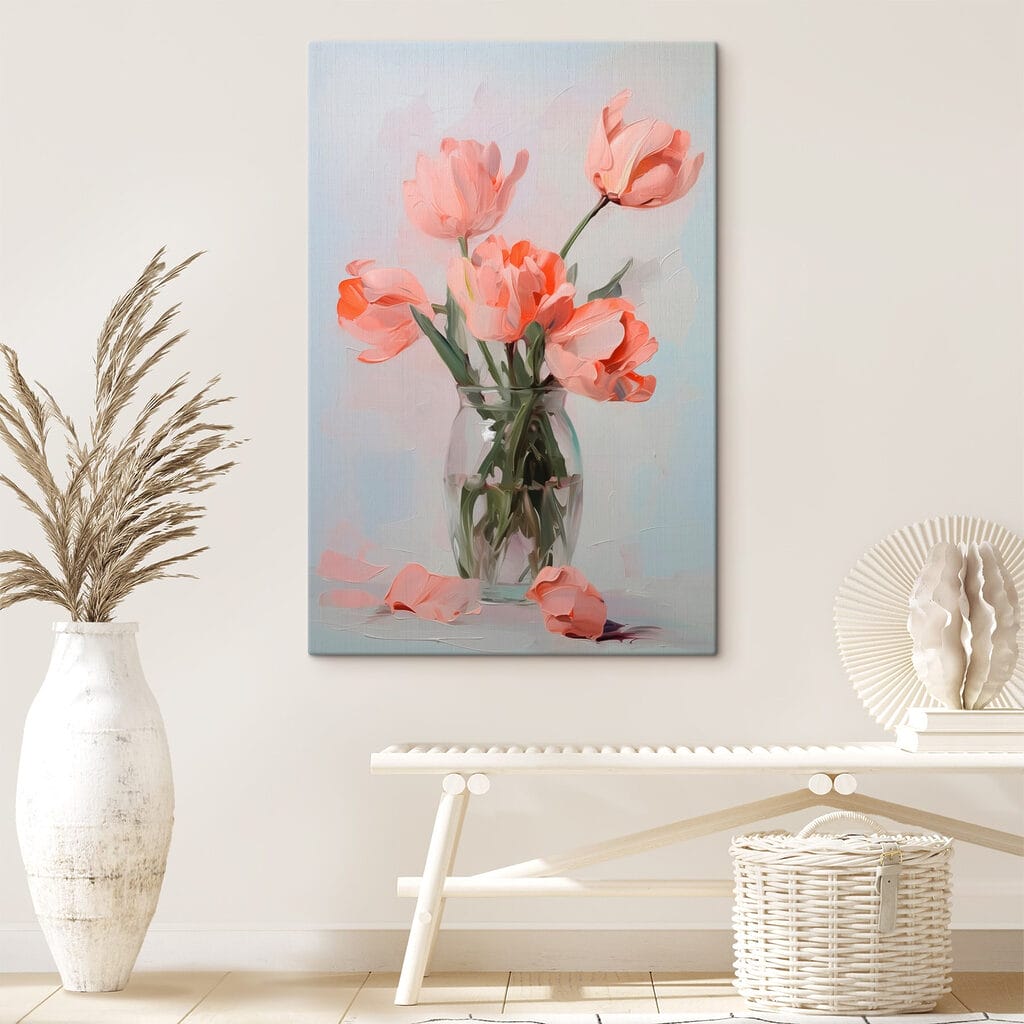 Vase of pink flowers Vase of pink flowers