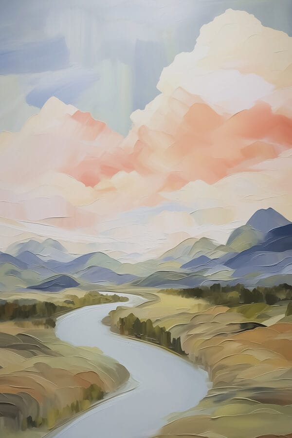 River running through a valley River running through a valley